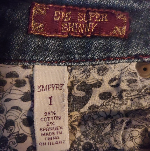 Empyre Eve Super Skinny Low Waist Denim Jeans - Picture 3 of 8